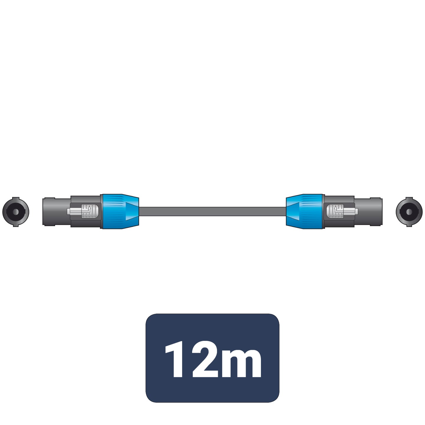 QTX Essential Speaker Lead Spk Plug - Spk Plug 12.0m - view 2