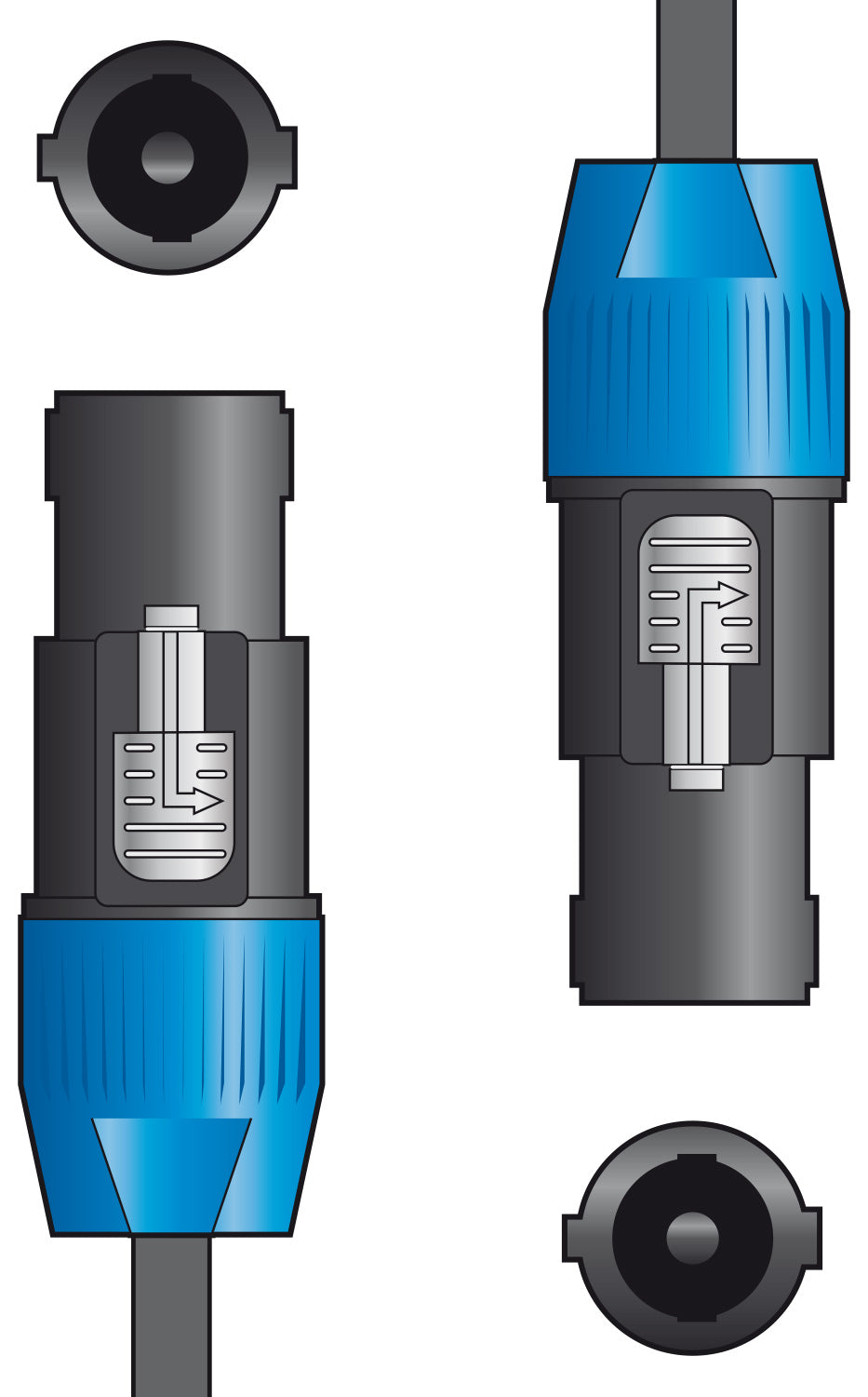 QTX Essential Speaker Lead Spk Plug - Spk Plug 12.0m