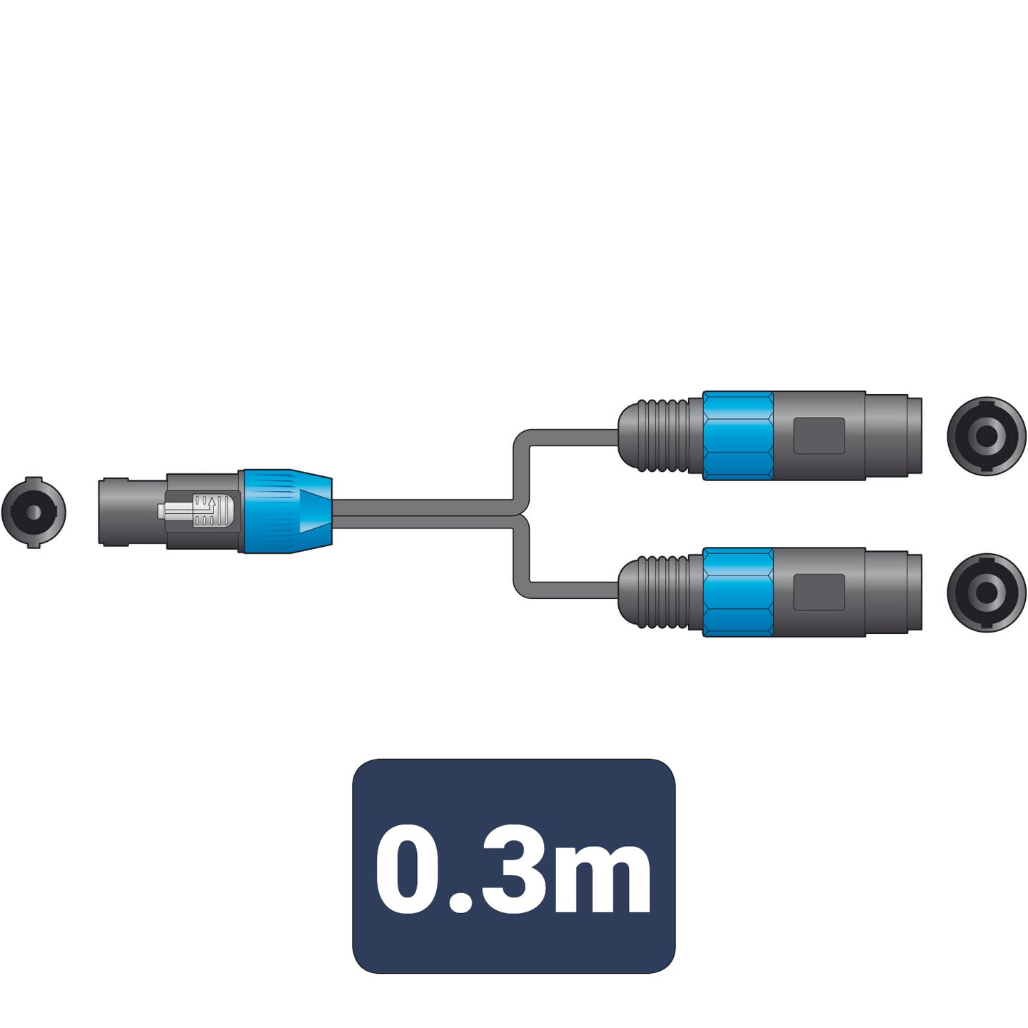 Citronic Classic Speaker Splitter Lead 0.3m - view 5