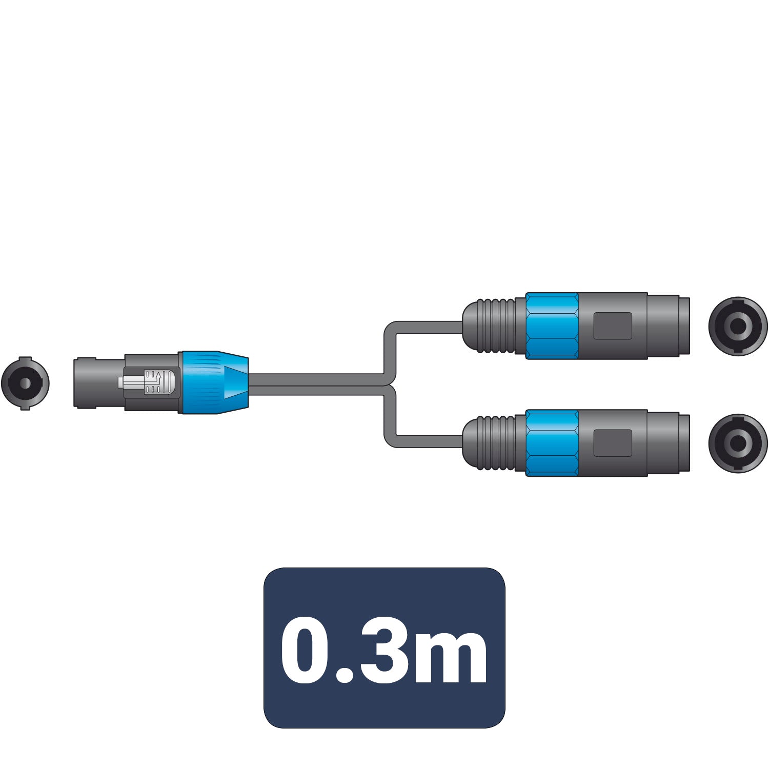 Citronic Classic Speaker Splitter Lead 0.3m - view 5