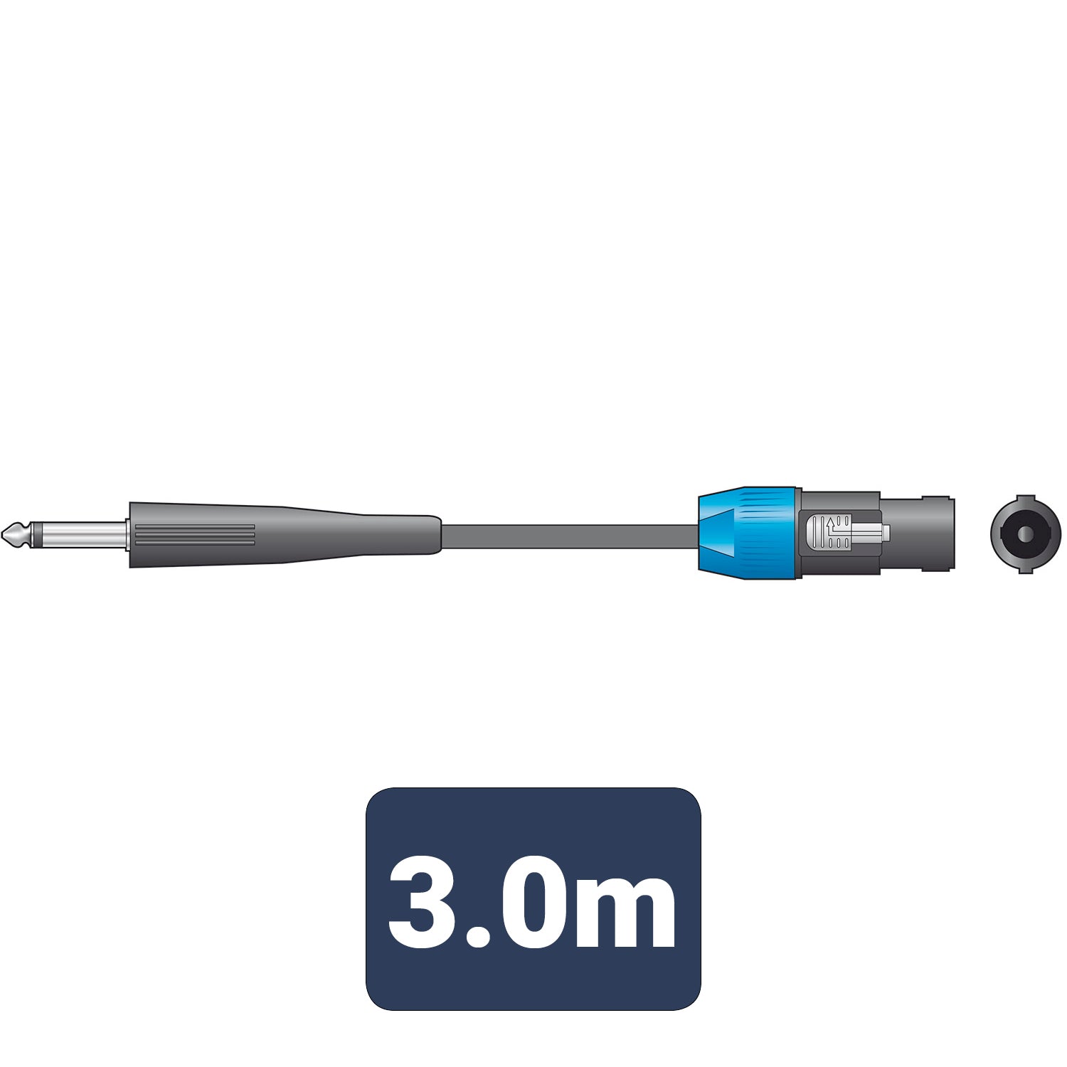 Citronic Classic Speaker Lead Speaker Plug - Jack 3.0m - view 3