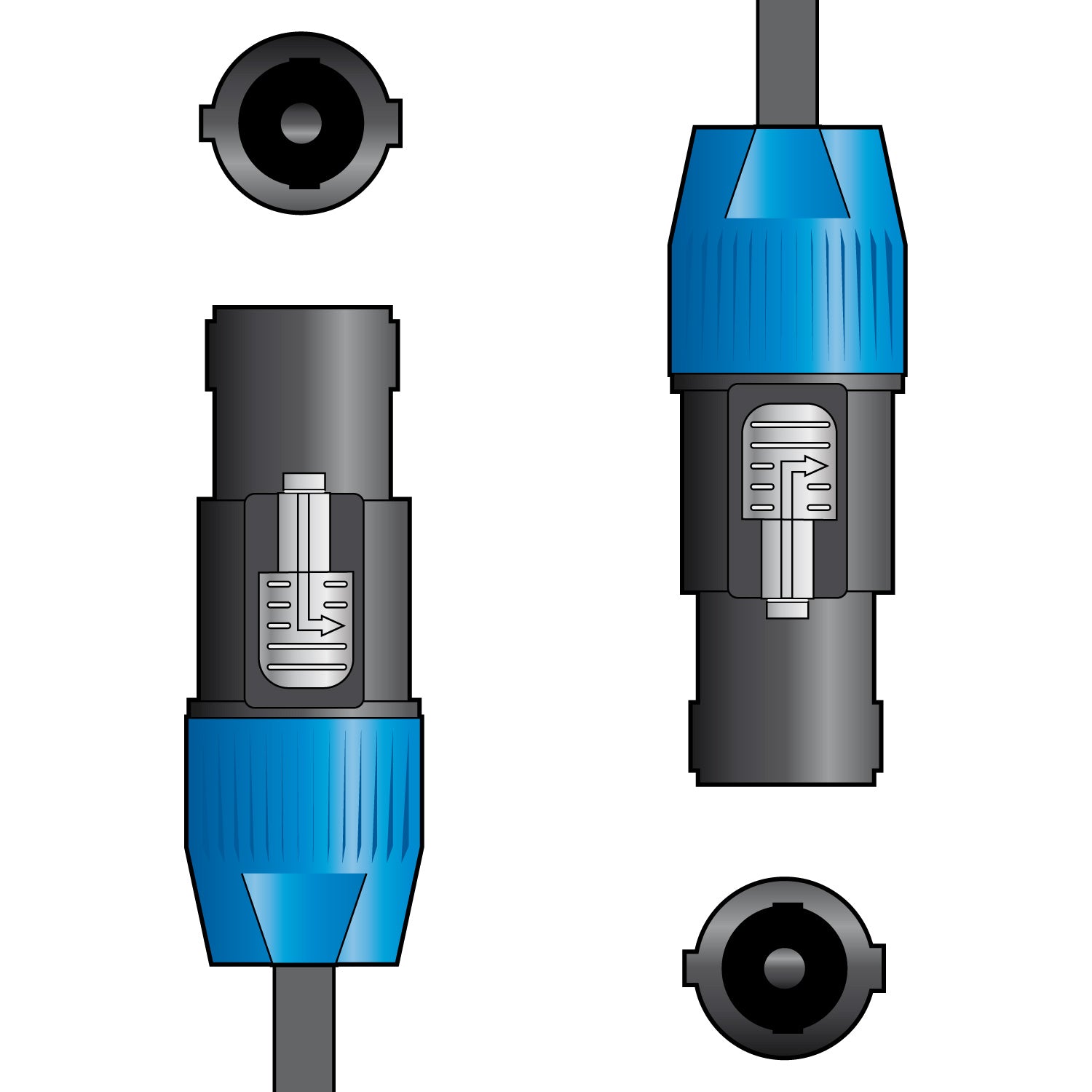 Citronic Classic Speaker Lead Spk Plug - Spk Plug 1.5m