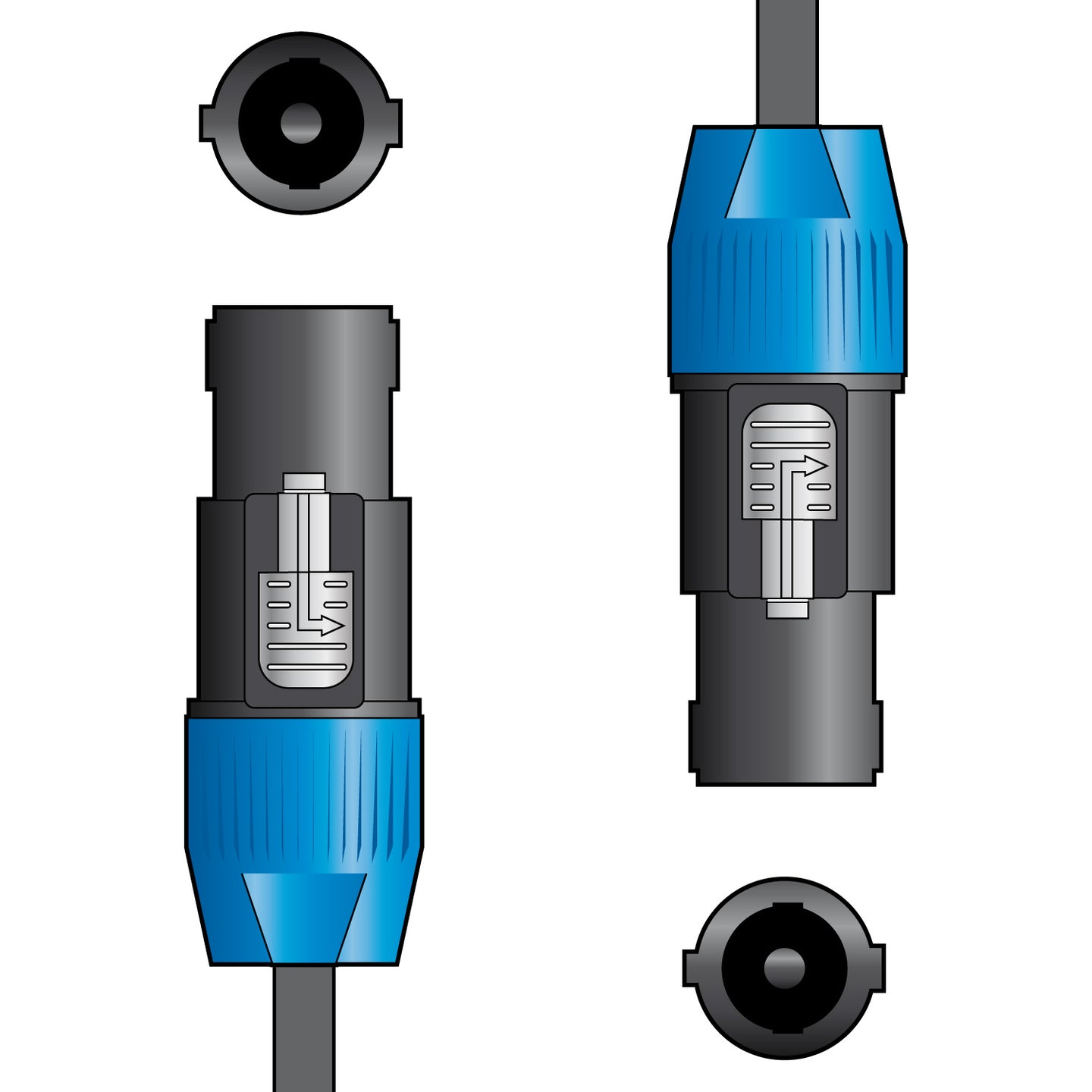 Citronic Classic Speaker Lead Spk Plug - Spk Plug 12.0m
