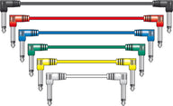 Citronic Classic Audio Patch Lead Set Multicolour 6 pcs 0.15m