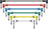 Citronic Classic Audio Patch Lead Set Multicolour 6 pcs 0.15m