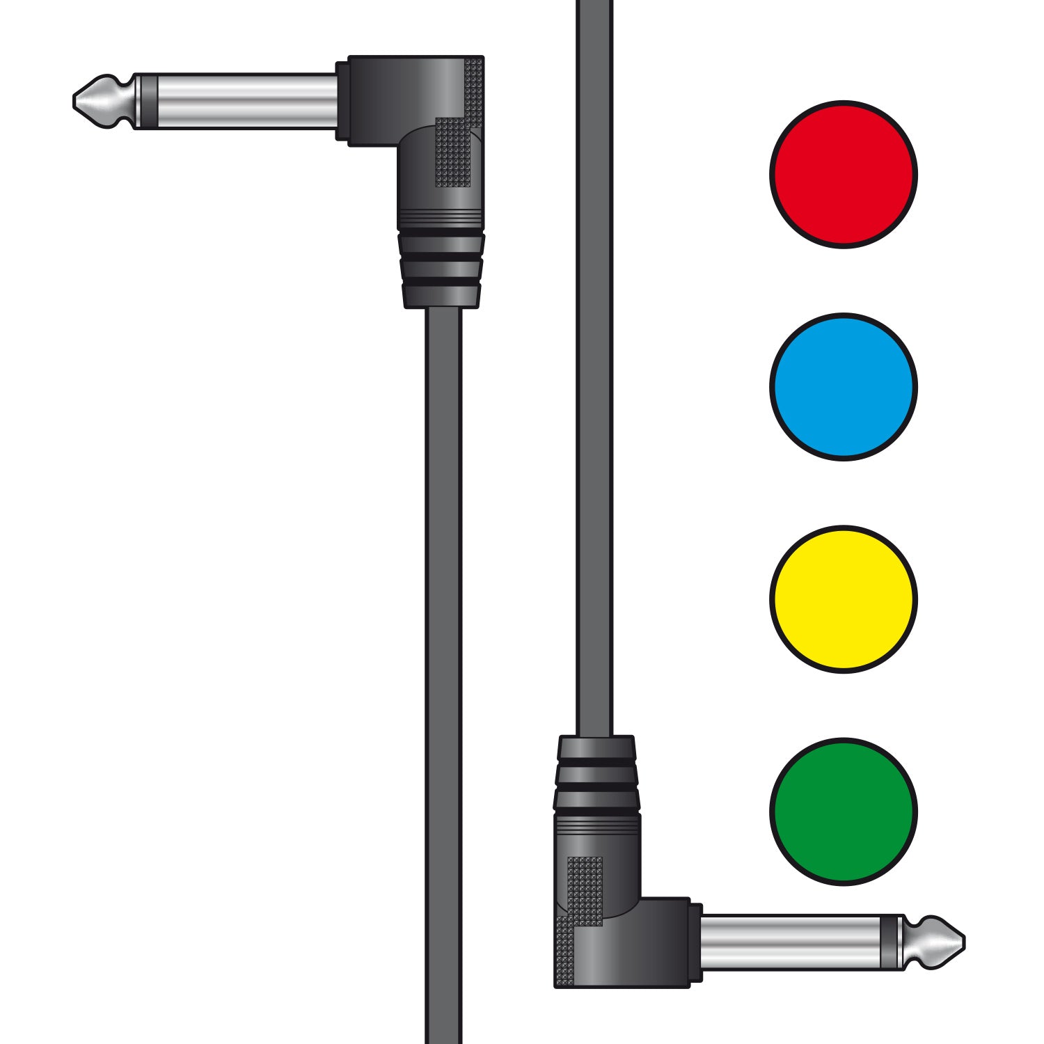 Citronic Classic Audio Patch Lead Set Multicolour 6 pcs 0.15m - view 2
