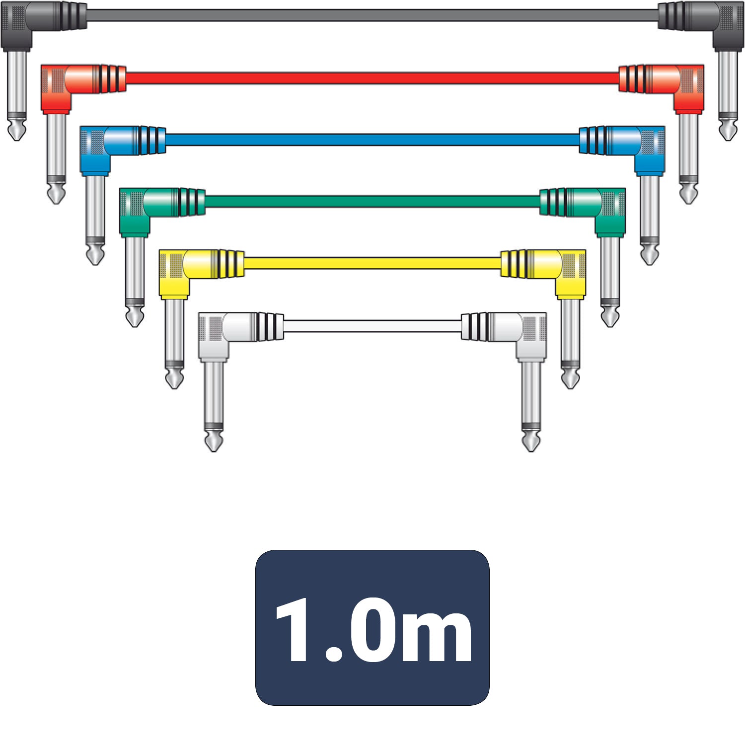 Citronic Classic Audio Patch Lead Set Multicolour 6 pcs 1.0m - view 2