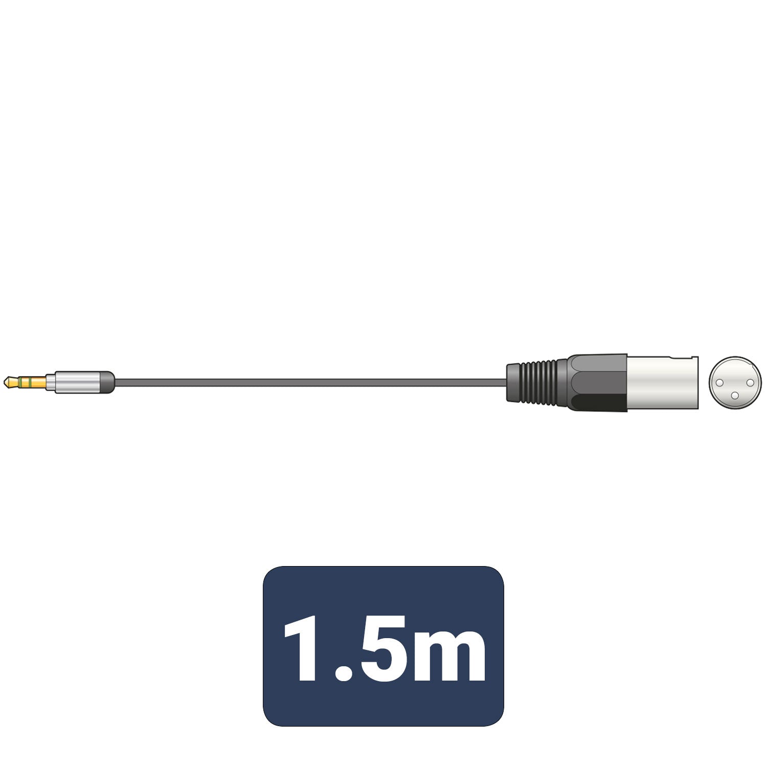 Citronic Classic Audio Lead 3.5mm Stereo Jack Plug - XLR Male 1.5m - view 2
