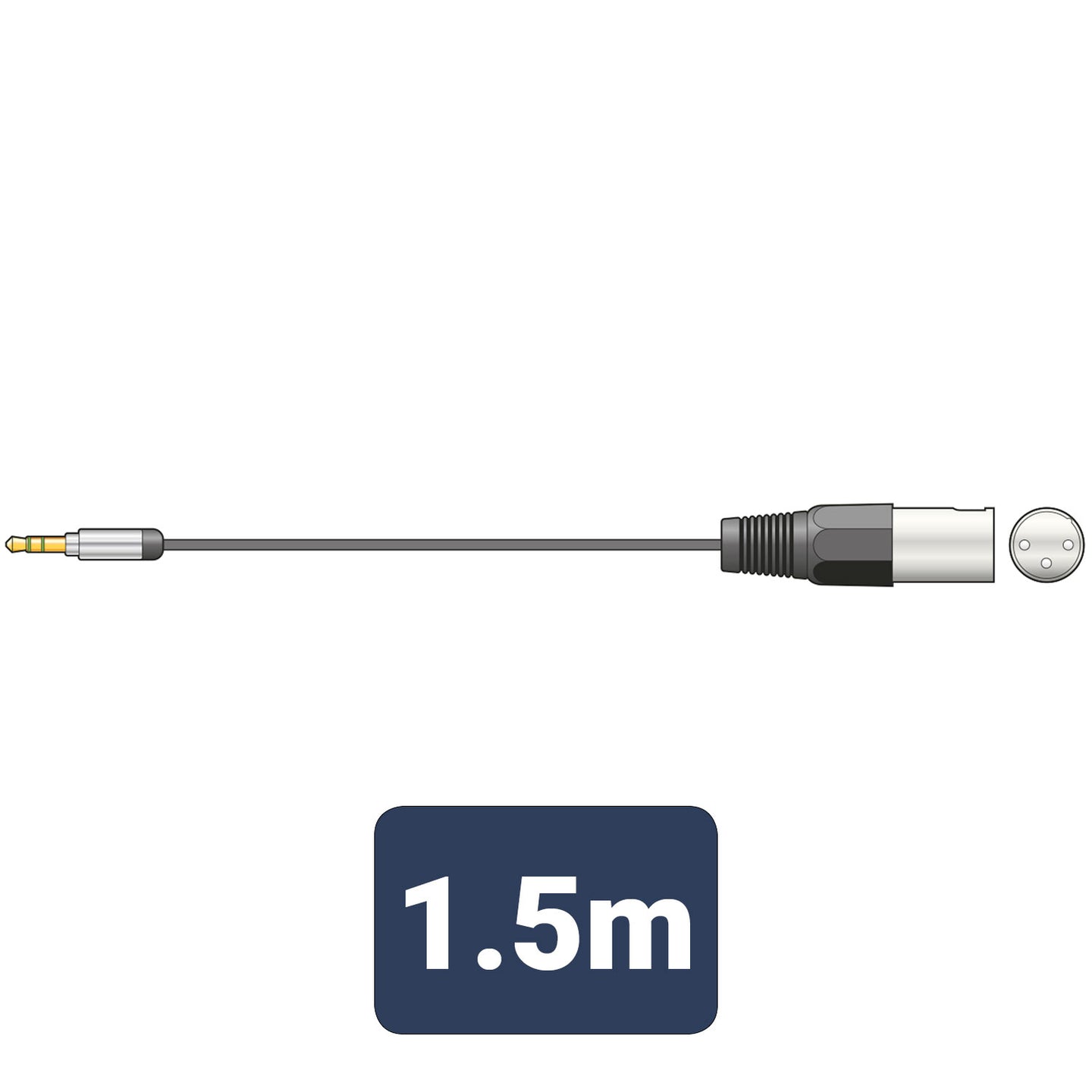Citronic Classic Audio Lead 3.5mm Stereo Jack Plug - XLR Male 1.5m - view 2