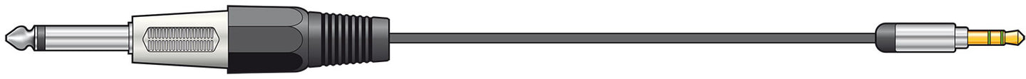 Citronic Classic Audio Lead 3.5mm Jack - 6.3mm Jack 1.5m - view 2