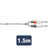 Citronic Classic Audio Lead 3.5mm Stereo Jack - 2 Mono Jack Plugs 1.5m - view 2