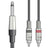 Citronic Classic Audio Lead 6.3mm Mono Jack - 2 RCA Plugs 1.5m