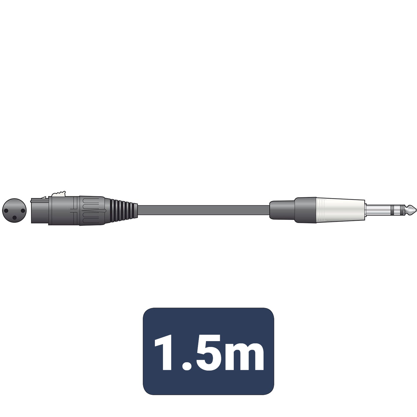 Citronic Classic Audio Lead XLR Female - TRS Jack Plug 1.5m - view 3