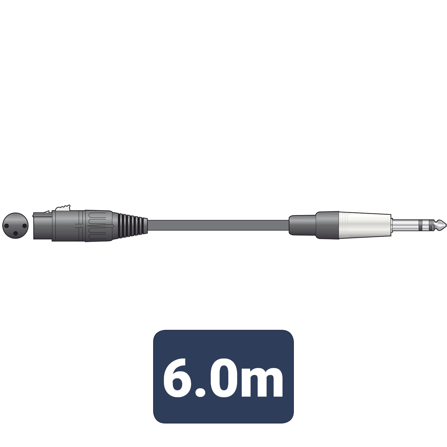 Citronic Classic Audio Lead XLR Female - TRS Jack Plug 6.0m - view 3