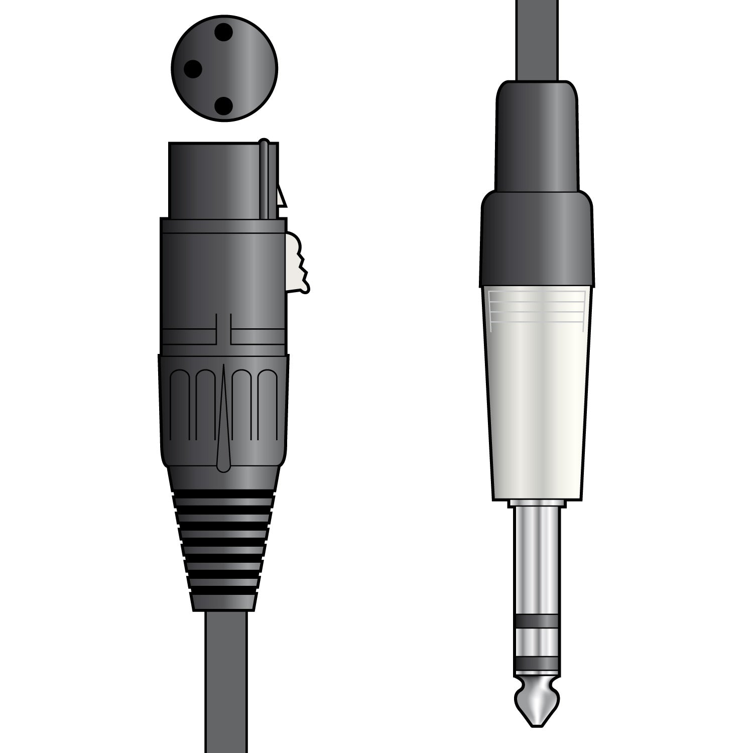 Citronic Classic Audio Lead XLR Female - TRS Jack Plug 6.0m