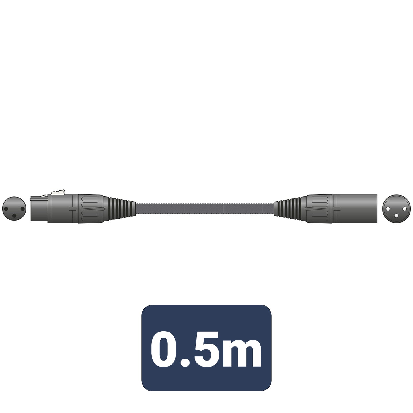 Citronic Braid XLRF-XLRM Blk 0.5m - view 2