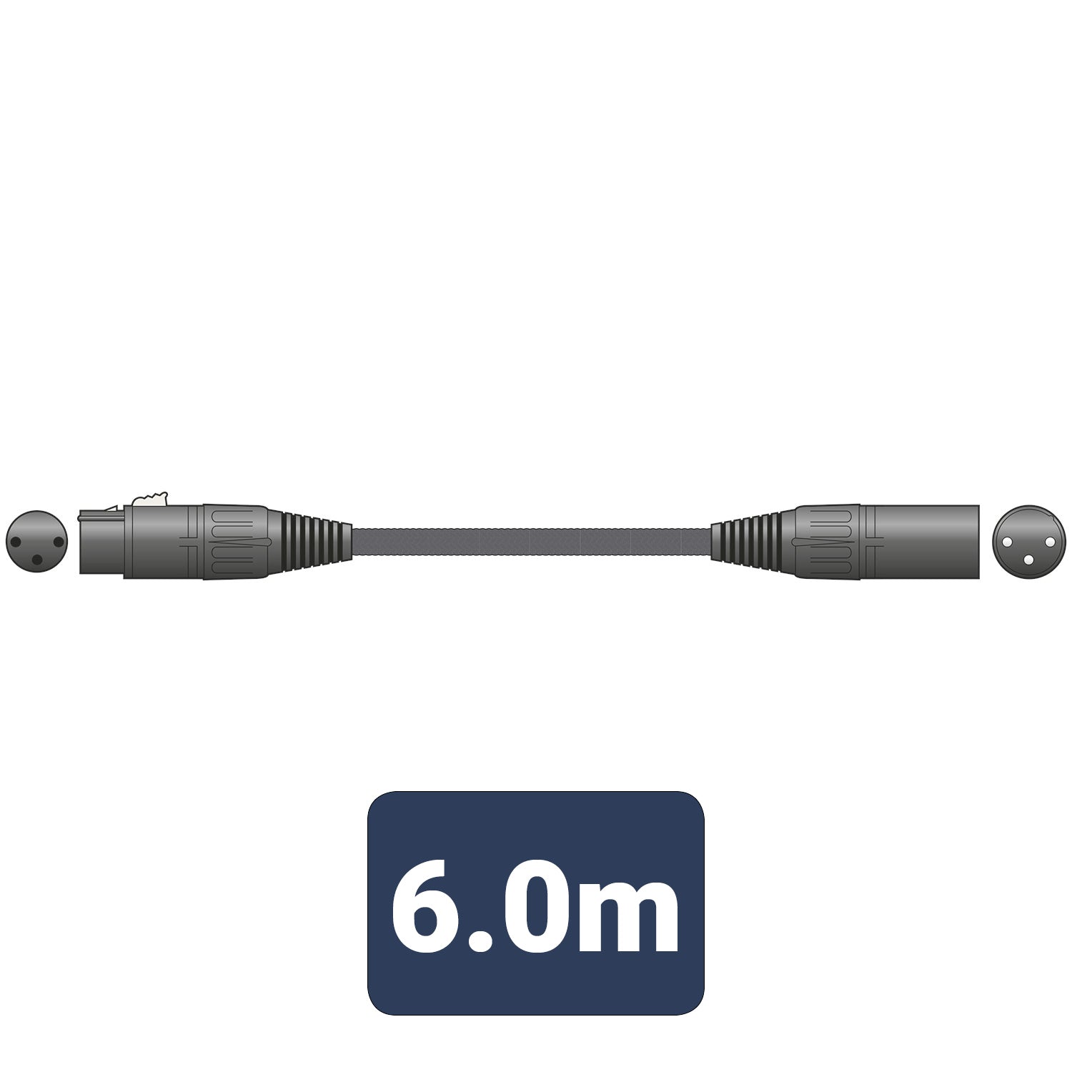 Citronic Braid XLRF-XLRM Blk 6m - view 4