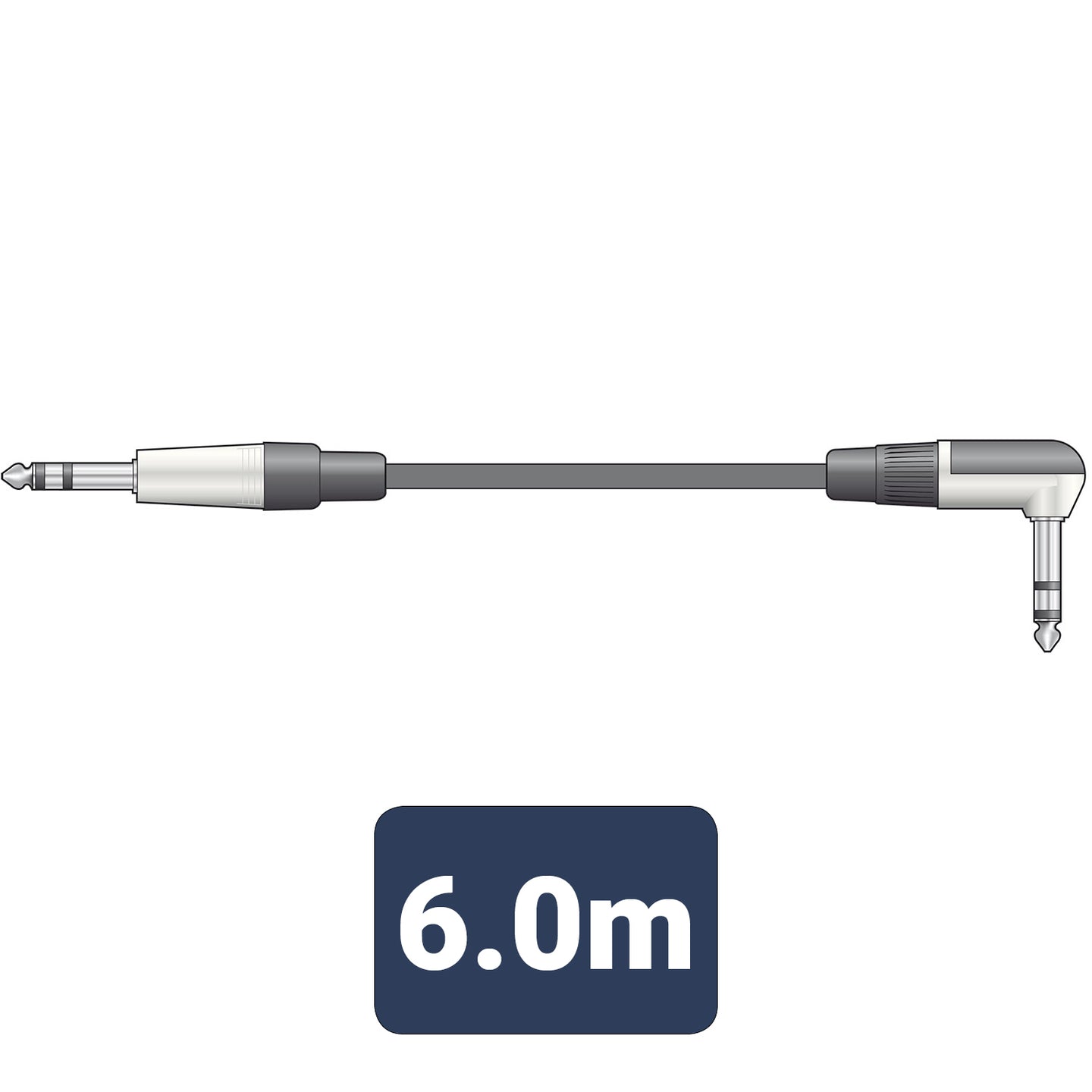Citronic Classic Audio Lead 6.3mm TRS RA Plug - 6.3mm Plug 6.0m - view 3