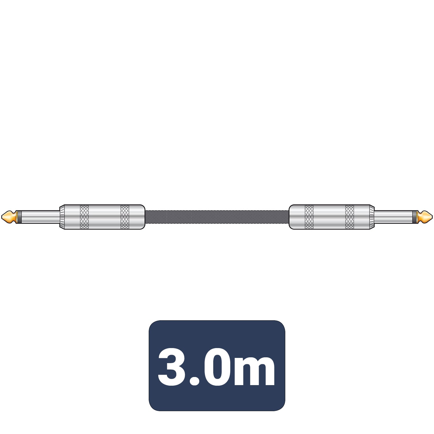 Citronic Classic Braided Guitar Lead Black 3.0m - view 2