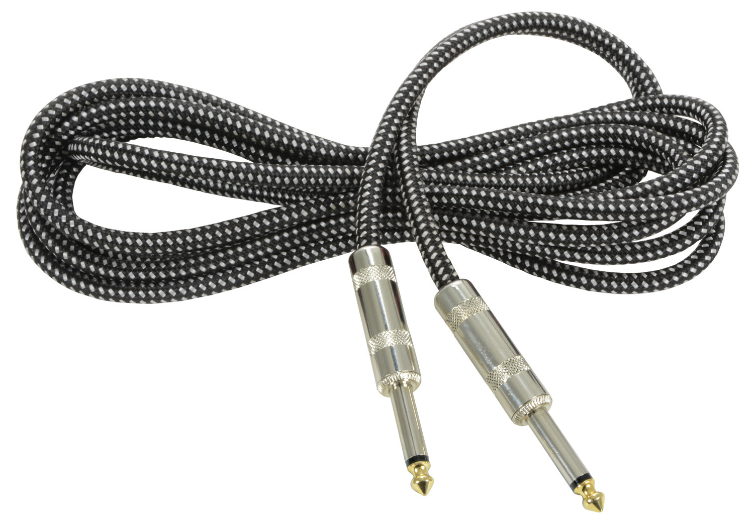 Citronic Classic Braided Guitar Lead Black/White 3.0m - view 2
