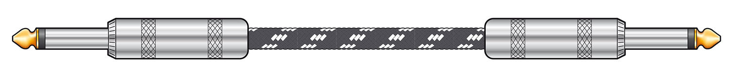 Citronic Classic Braided Guitar Lead Black/White 3.0m - view 3