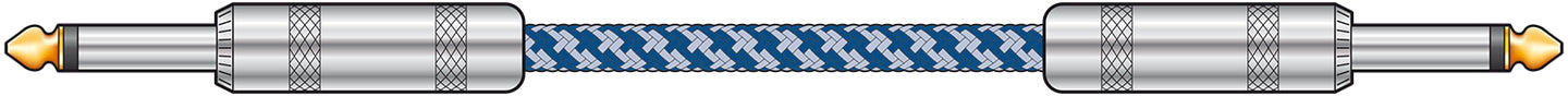 Citronic Classic Braided Guitar Lead Blue/White 3.0m - view 4