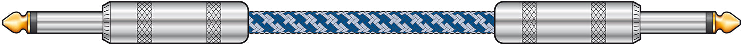 Citronic Classic Braided Guitar Lead Blue/White 3.0m - view 4