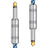 Citronic Classic Braided Guitar Lead Blue/White 3.0m