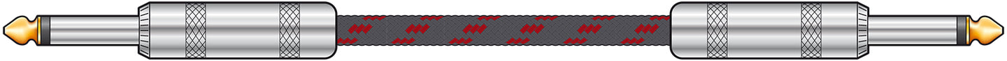 Citronic Classic Braided Guitar Lead Black/Red 3.0m - view 3