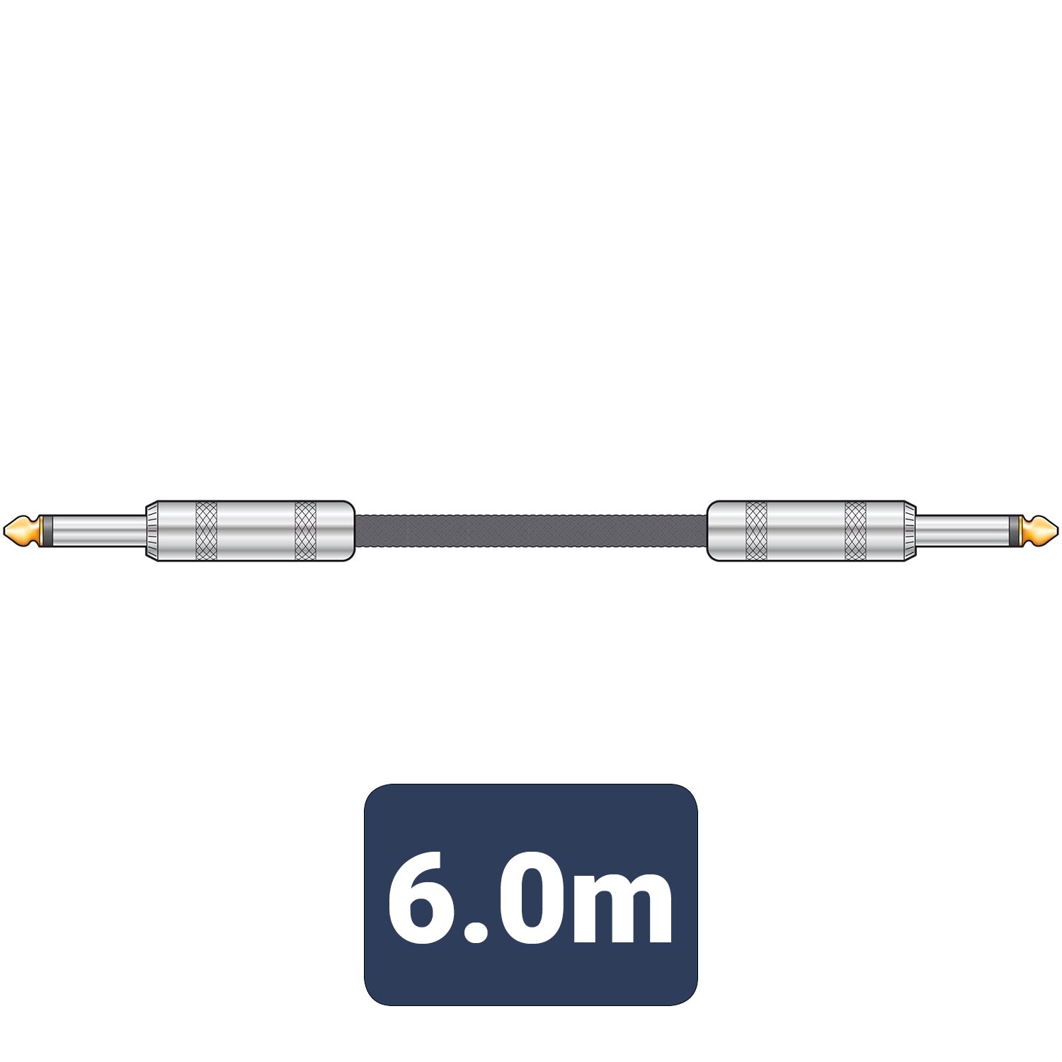 Citronic Classic Braided Guitar Lead Black 6.0m - view 2