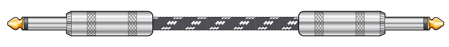 Citronic Classic Braided Guitar Lead Black/White 6.0m - view 2