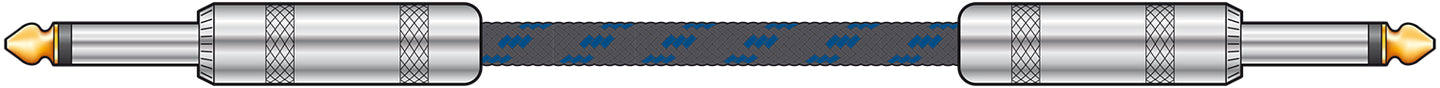 Citronic Classic Braided Guitar Lead Black/Blue 6.0m - view 3