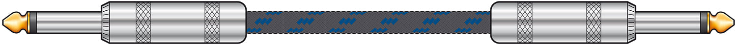 Citronic Classic Braided Guitar Lead Black/Blue 6.0m - view 3