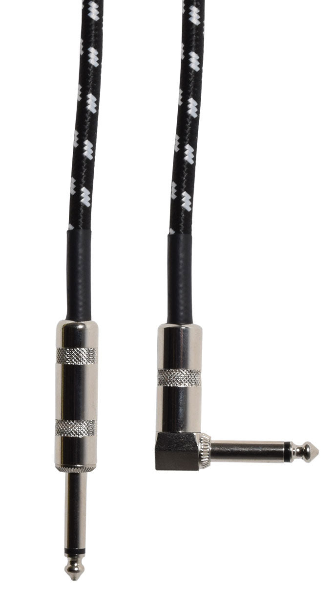Citronic Braid Guitar Lead R/A Blk/Wht 3m - view 4