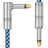 Citronic Braid Guitar Lead R/A Blue/White 3m