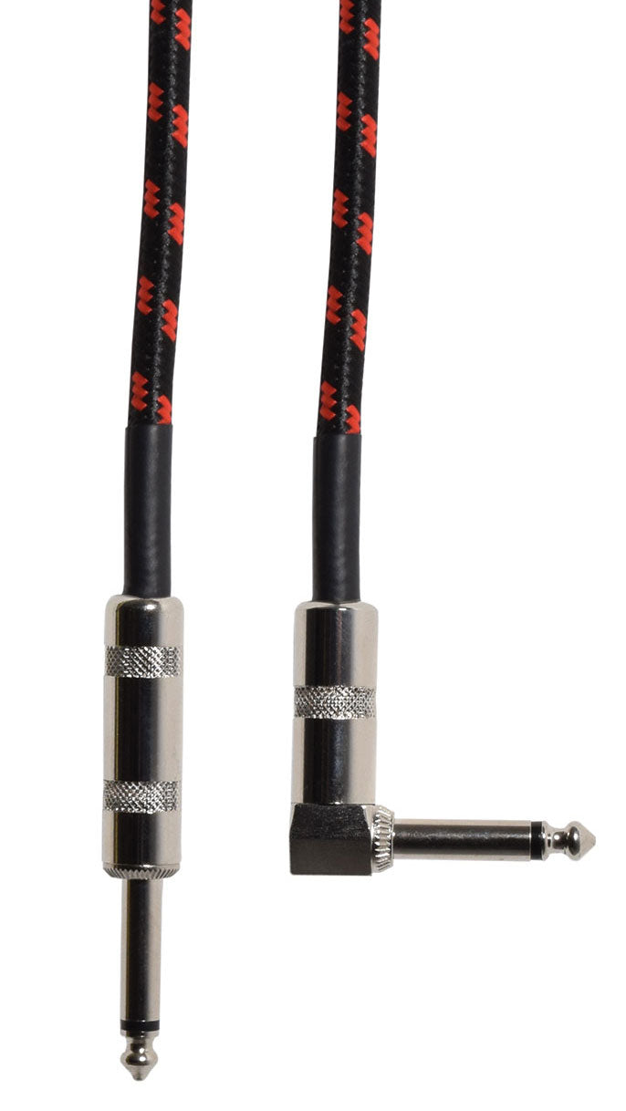 Citronic Braid Guitar Lead R/A Black/Red 3m - view 4