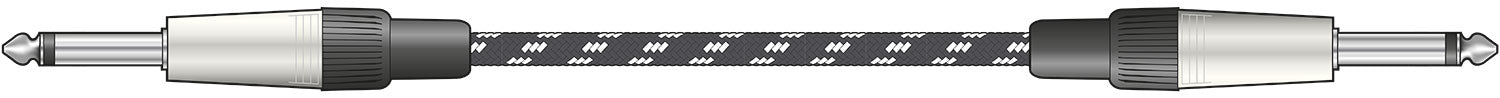 Citronic Braid Guitar Lead Blk/Wht 3m - view 3