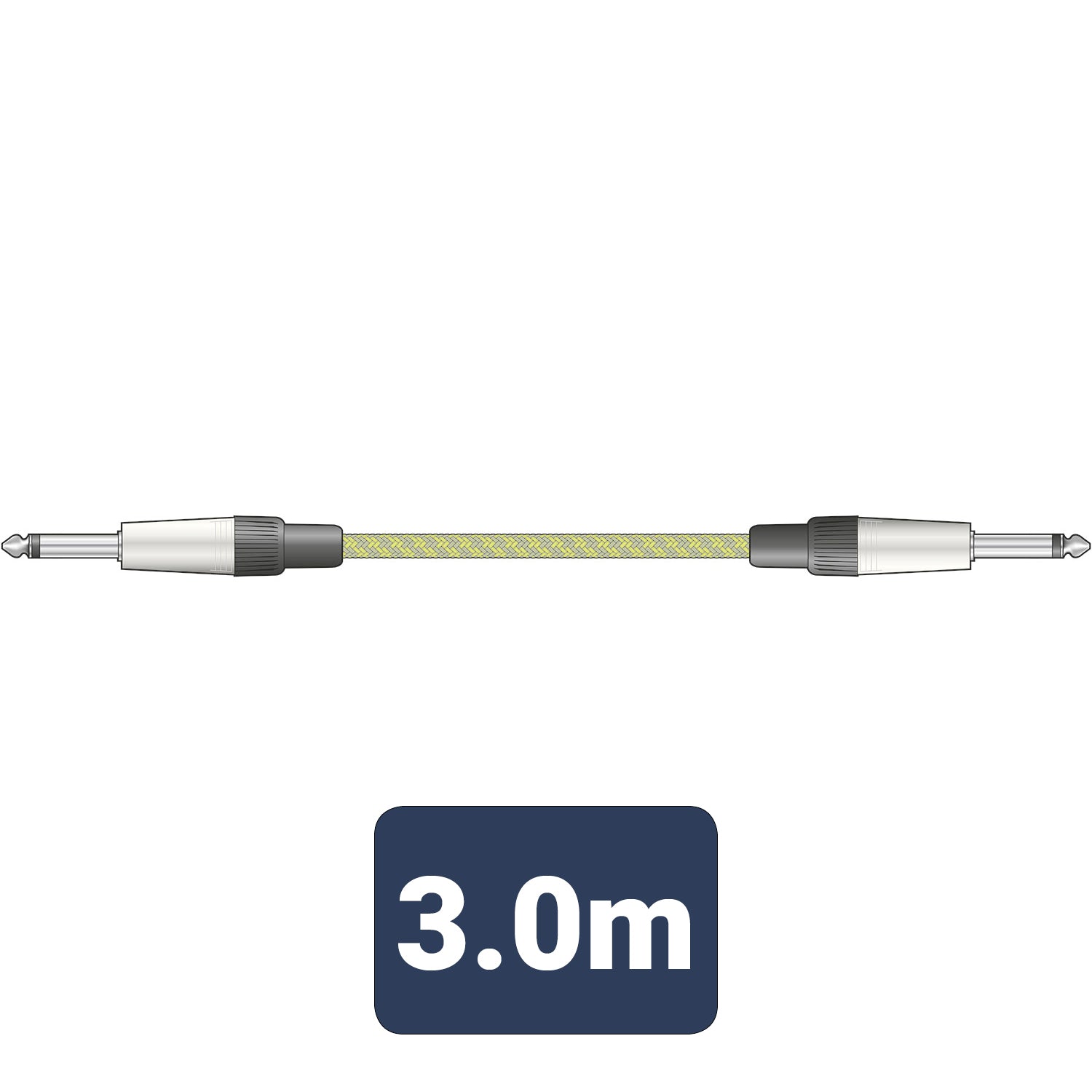 Citronic Braid Guitar Lead Grey/Gold 3m - view 4