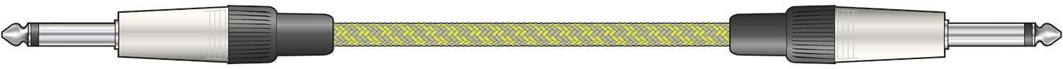 Citronic Braid Guitar Lead Grey/Gold 3m - view 2