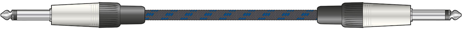 Citronic Braid Guitar Lead Black/Blue 3m - view 3