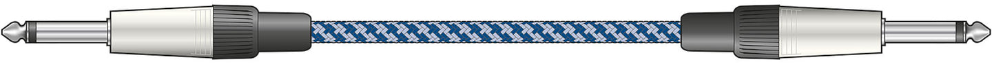 Citronic Braid Guitar Lead Blue/White 3m - view 2