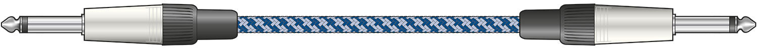 Citronic Braid Guitar Lead Blue/White 3m - view 2