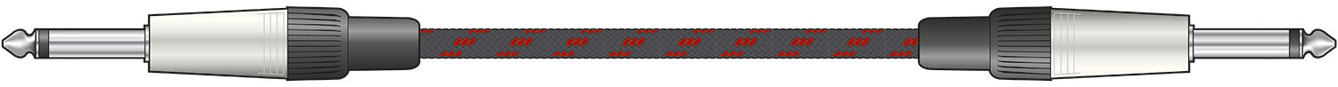 Citronic Braid Guitar Lead Black/Red 3m - view 3