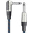 Citronic Classic Braided Right Angled Guitar Lead Black/Blue 3.0m