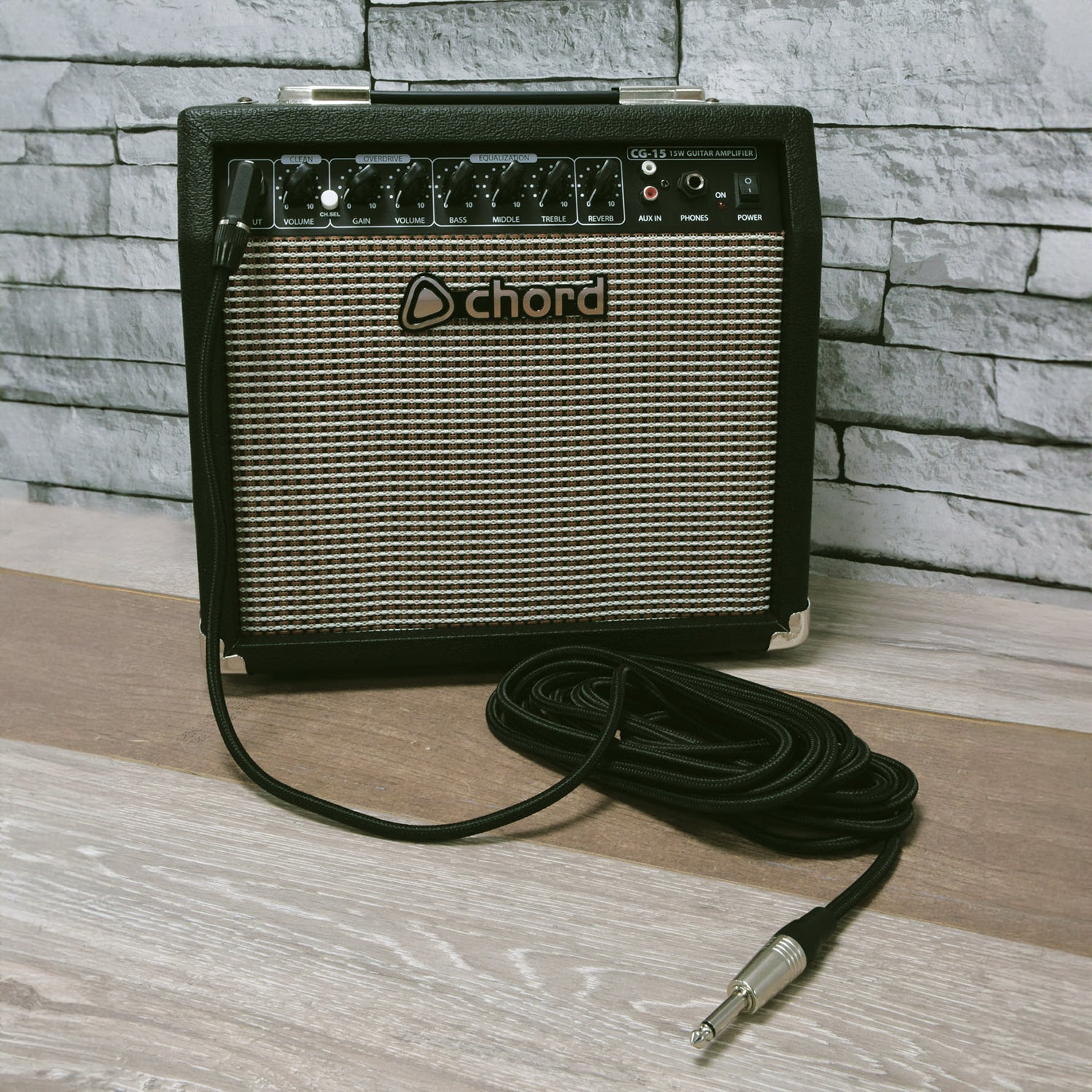 Citronic Classic Braided Right Angled Guitar Lead Black 6.0m - view 3