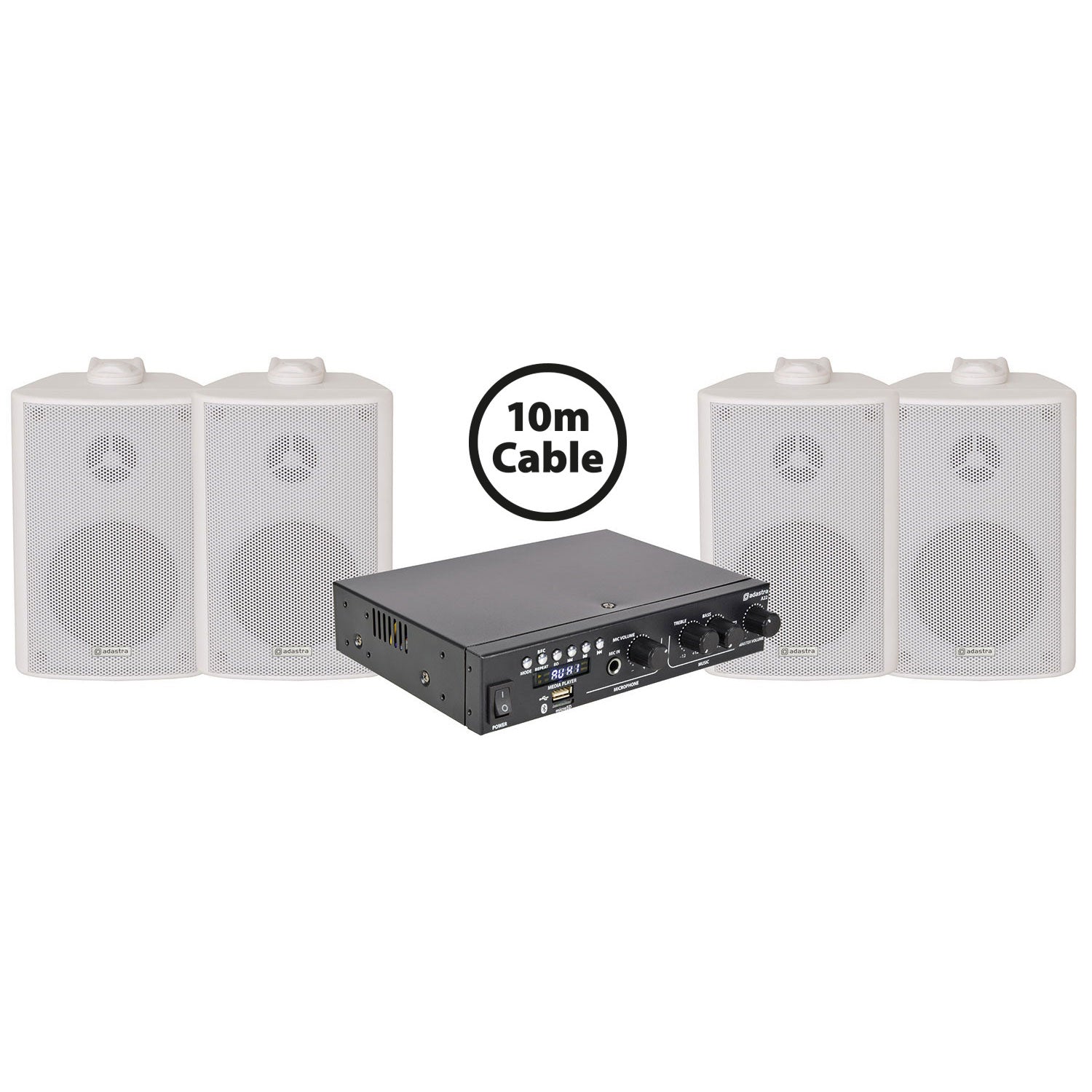 Adastra 4 x BC3-W Wall Speakers + A22 Package