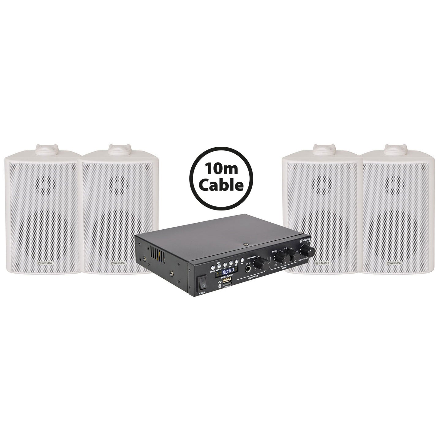Adastra 4 x BC3-W Wall Speakers + A22 Package