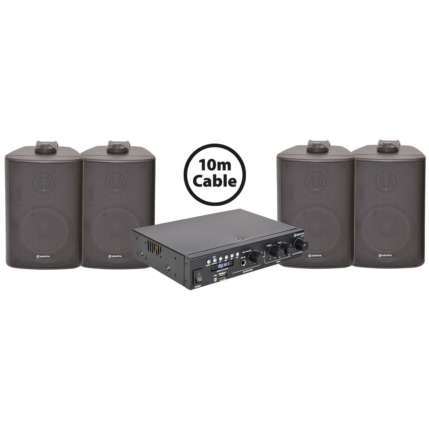 Adastra 4 x BC3-B Wall Speakers + A22 Package