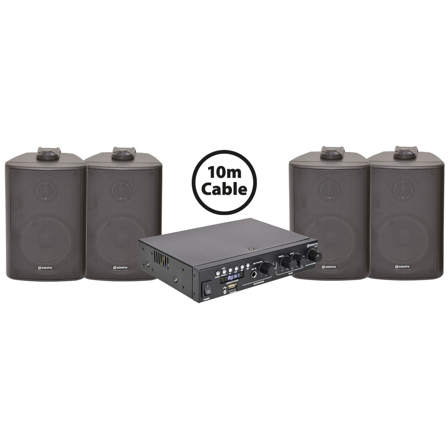 Adastra 4 x BC3-B Wall Speakers + A22 Package