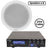 Adastra 8 x 6W Ceiling Speaker PA with 60W BT/USB Mixer-amp
